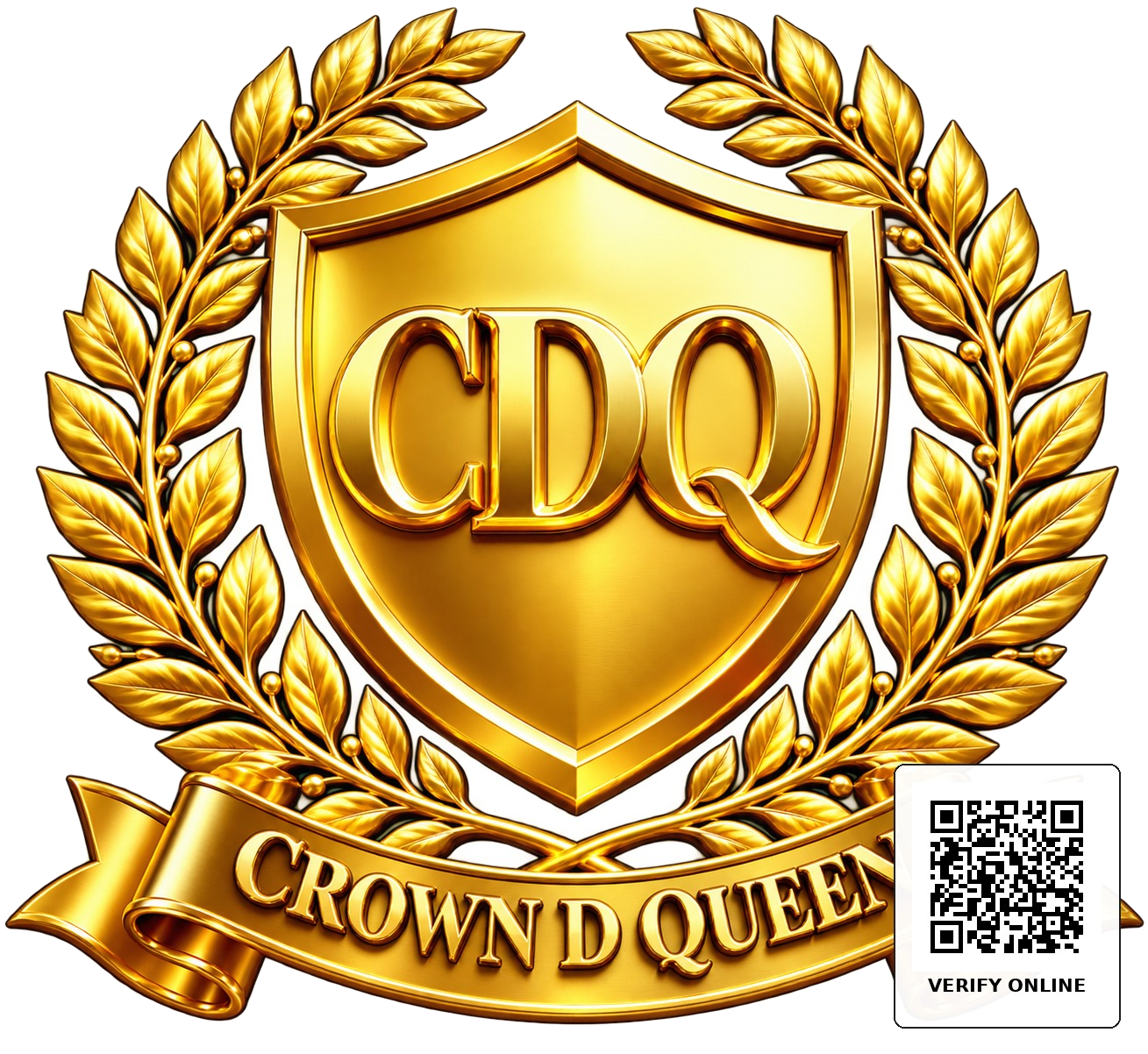 Complete CDQ crest with embedded QR code